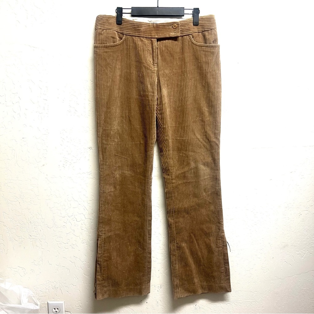 Vintage Y2K Wide Wale Corduroy Pants Mid Rise Tan  Laundry by Shelli Segal 8